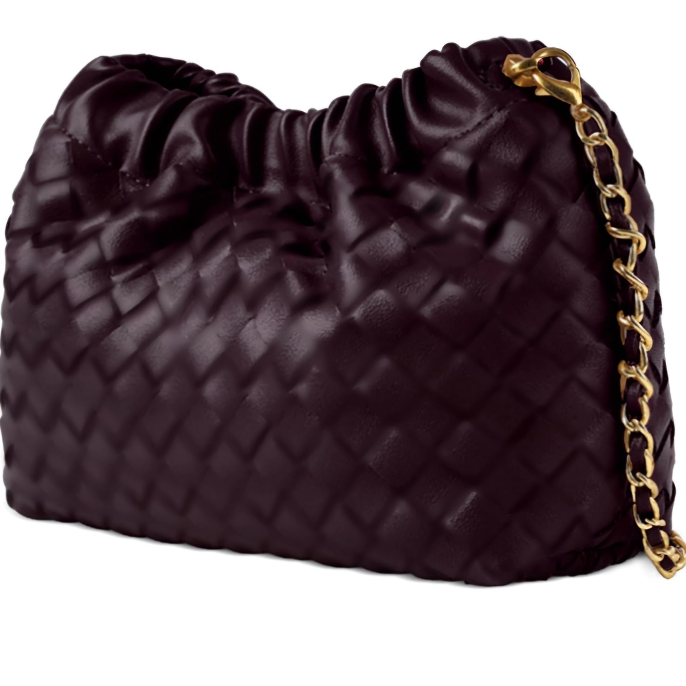 Joryin Woven Women's Crossbody Bag & Evening Purse, Trendy Dumpling Clutch